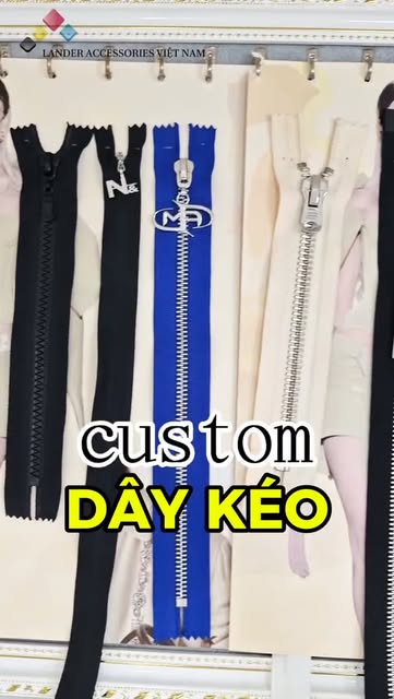 Dây kéo custom nhiều màu với đầu kéo mang logo